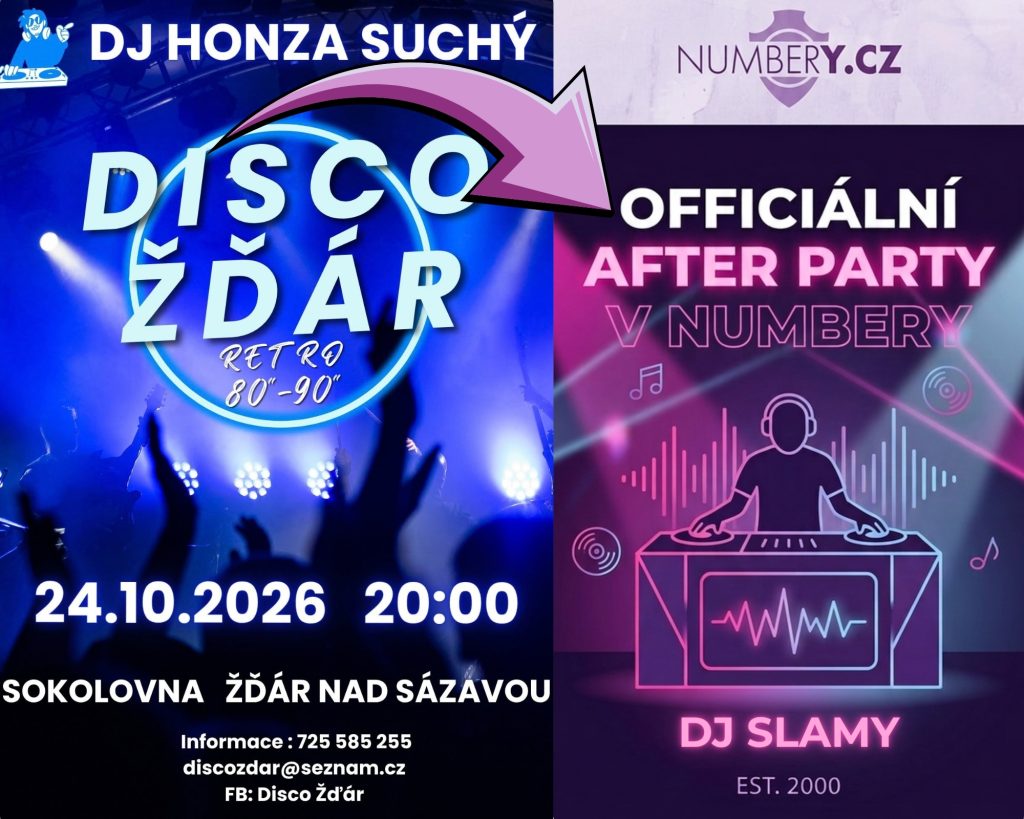 PÁRTY PO SOKOLOVNĚ NEKONČÍ! PŘESOUVÁME SE DO NUMBERY!